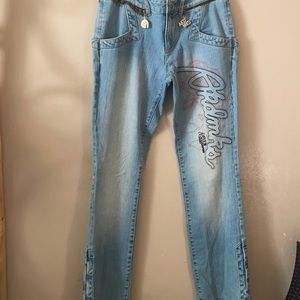 Akdmks vintage logo jeans